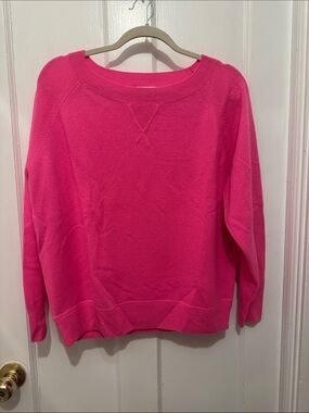 J.Crew oversized hot pink cashmere sweater